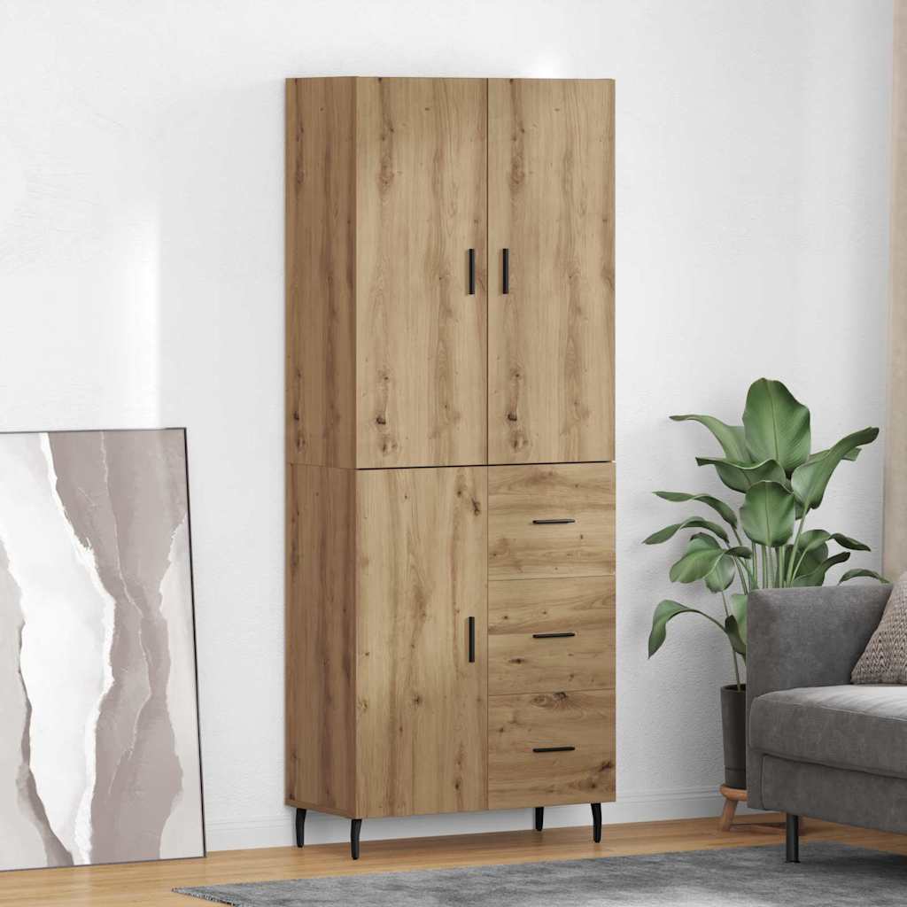 Highboard 2 pcs Artisan Oak 69.5 x 34 x 180 cm Engineered Wood