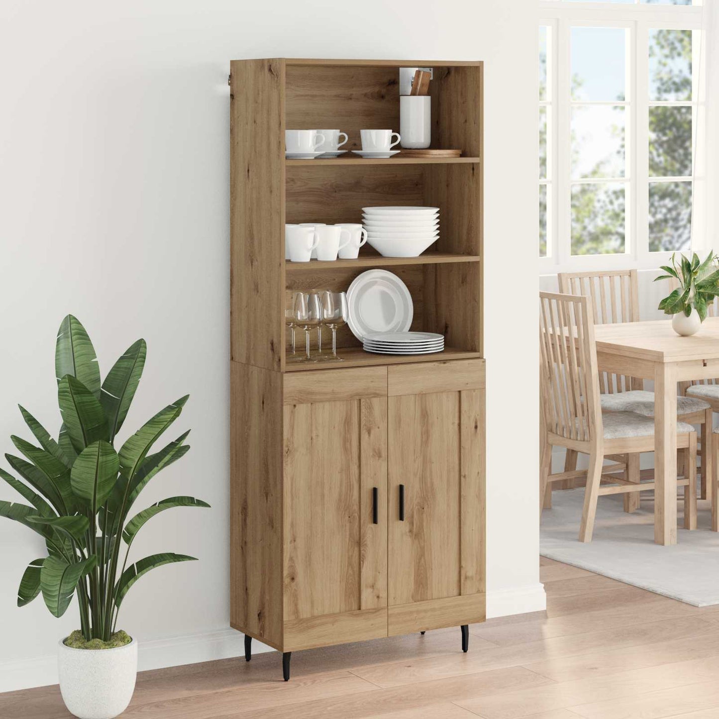 Highboard 2 pcs Artisan Oak 69.5 x 32.5 x 180 cm