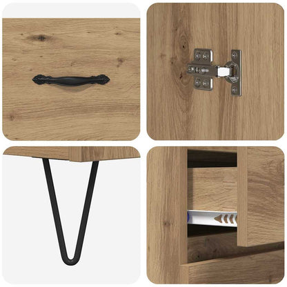 Highboard 2 pcs Artisan Oak 69.5 x 34 x 180 cm Engineered Wood