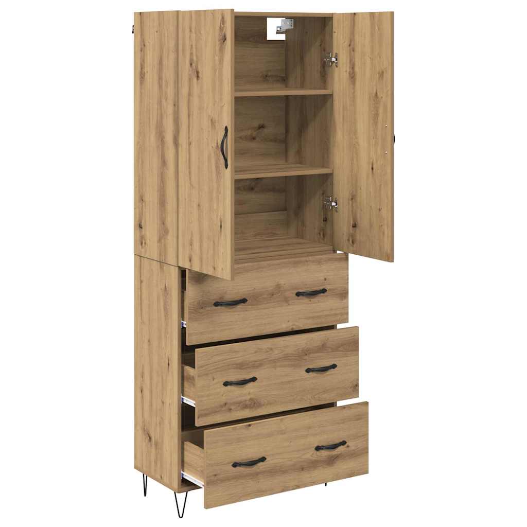 Highboard 2 pcs Artisan Oak 69.5 x 34 x 180 cm Engineered Wood