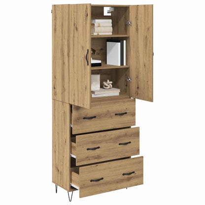 Highboard 2 pcs Artisan Oak 69.5 x 34 x 180 cm Engineered Wood