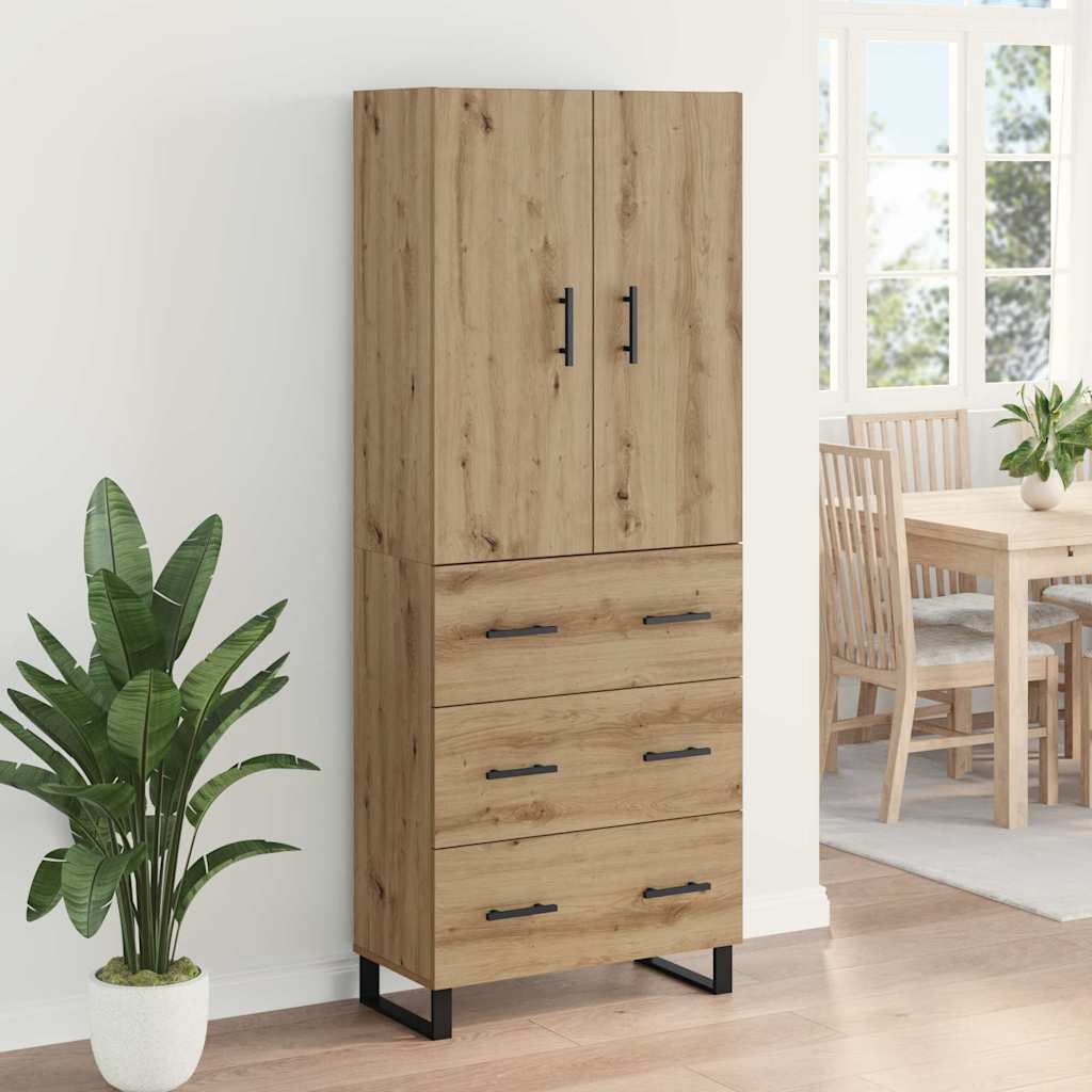 Highboard 2 pcs Artisan Oak 69.5 x 34 x 180 cm