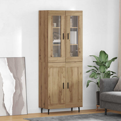 Highboard 2 pcs Artisan Oak 69.5 x 34 x 180 cm Engineered Wood