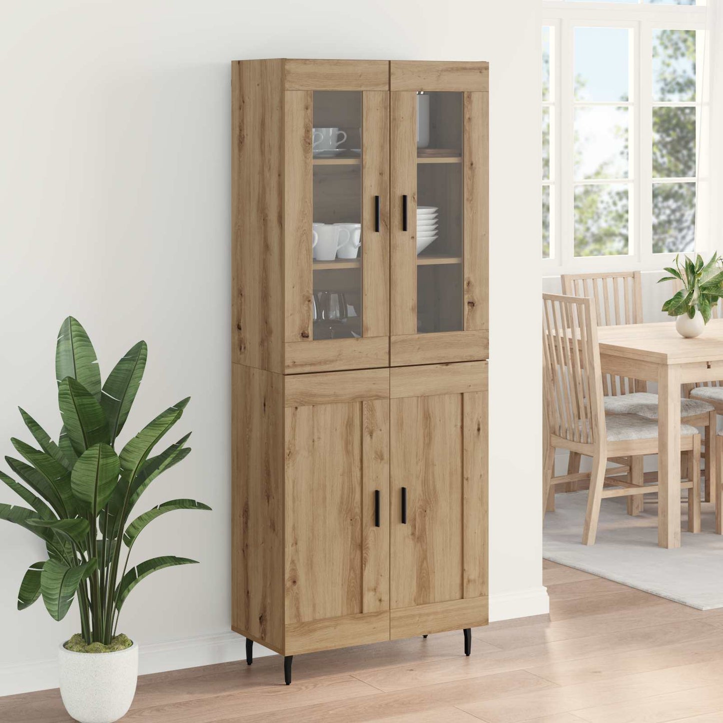 Highboard 2 pcs Artisan Oak 69.5 x 34 x 180 cm Engineered Wood