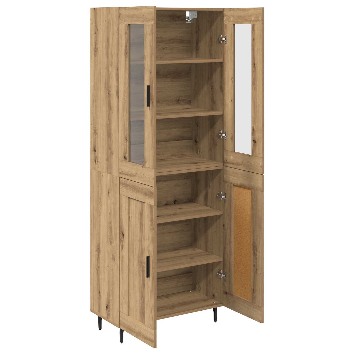 Highboard 2 pcs Artisan Oak 69.5 x 34 x 180 cm Engineered Wood