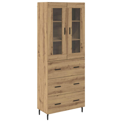 Highboard 2 pcs Artisan Oak 69.5 x 34 x 180 cm Engineered Wood