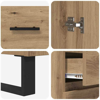 Highboard 2 pcs Artisan Oak 69.5 x 34 x 180 cm