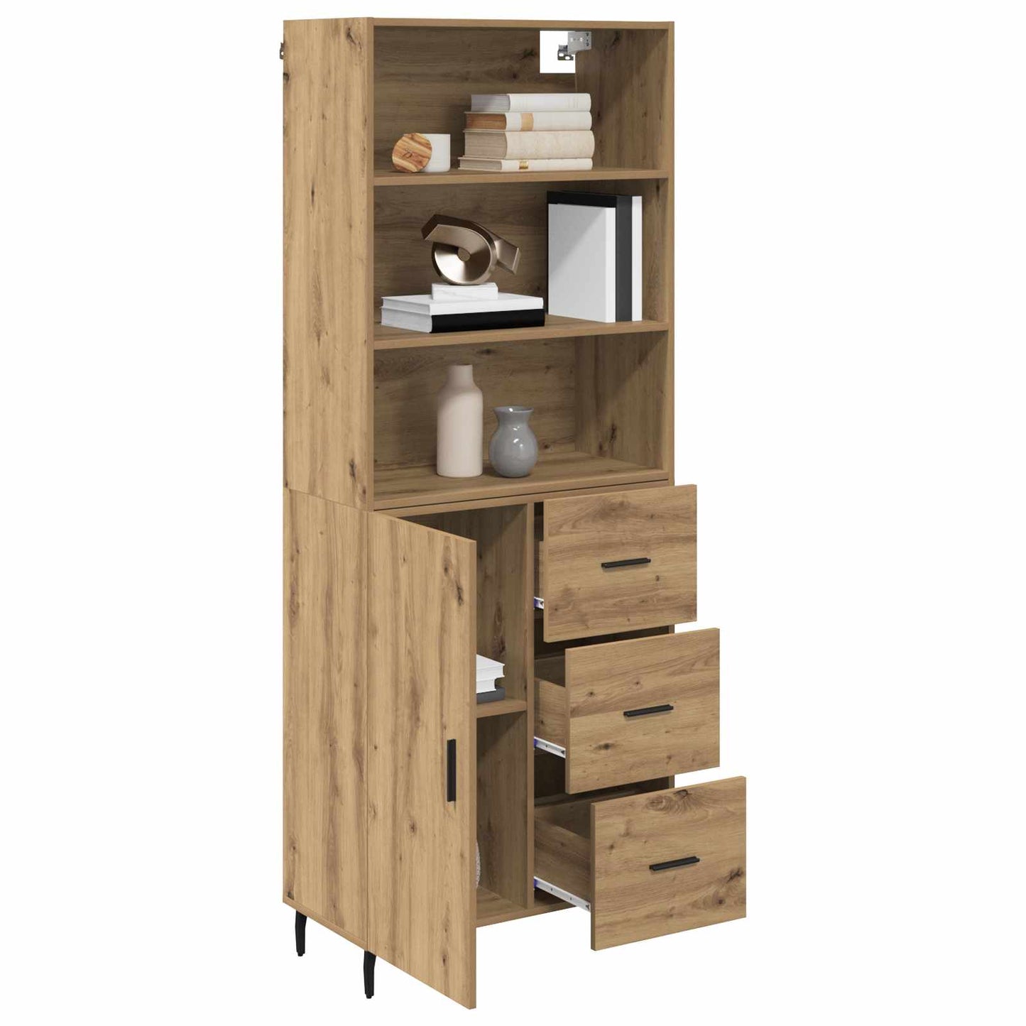 Highboard 2 pcs Artisan Oak 69.5 x 32.5 x 180 cm