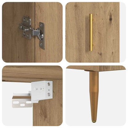 Highboard 2 pcs Artisan Oak 69.5 x 34 x 180 cm Engineered Wood