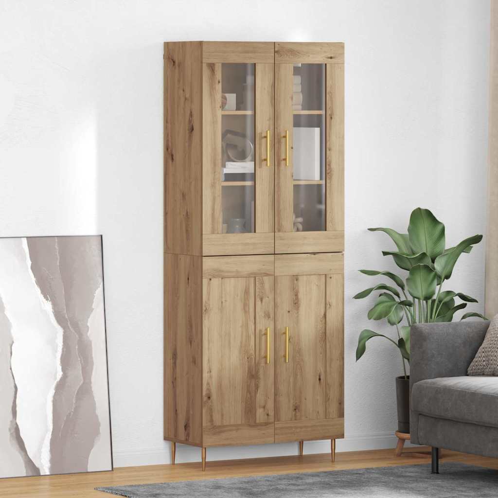 Highboard 2 pcs Artisan Oak 69.5 x 34 x 180 cm Engineered Wood