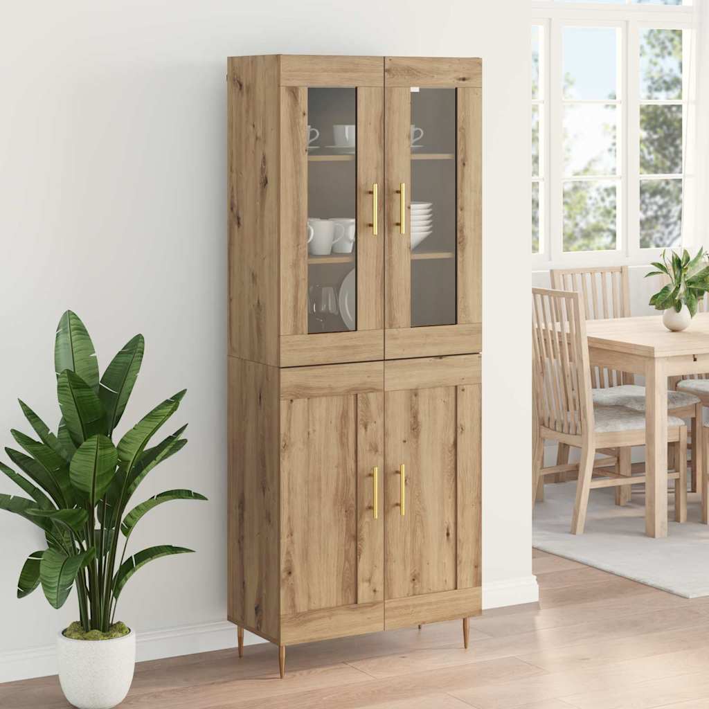 Highboard 2 pcs Artisan Oak 69.5 x 34 x 180 cm Engineered Wood