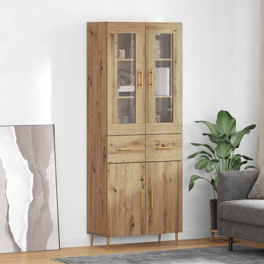 Highboard 2 pcs Artisan Oak 69.5 x 34 x 180 cm Engineered Wood
