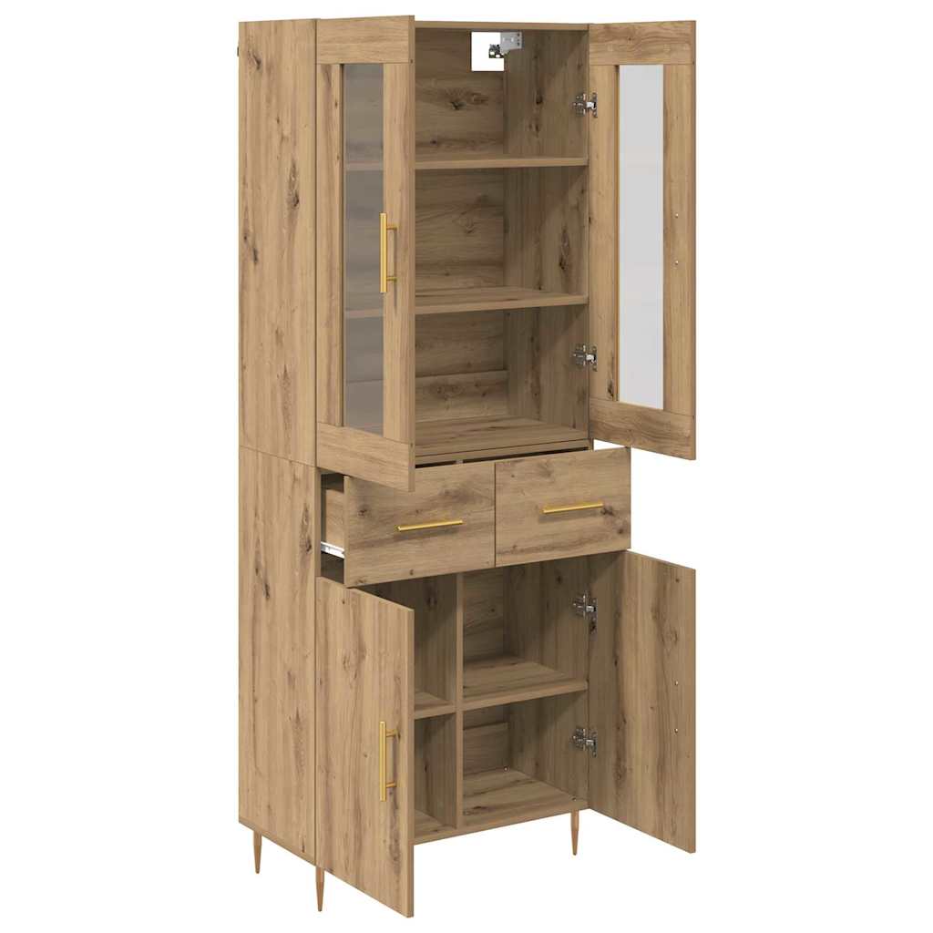 Highboard 2 pcs Artisan Oak 69.5 x 34 x 180 cm Engineered Wood