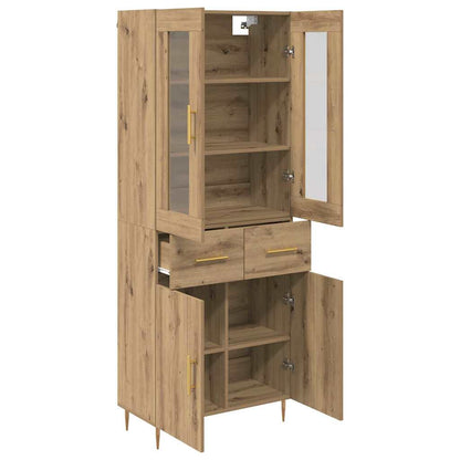 Highboard 2 pcs Artisan Oak 69.5 x 34 x 180 cm Engineered Wood