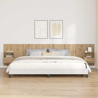 Headboard With Cabinet 3 pcs Artisan Oak Engineered Wood