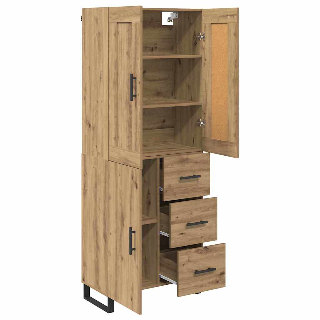 Highboard 2 pcs Artisan Oak 69.5 x 34 x 180 cm Engineered Wood