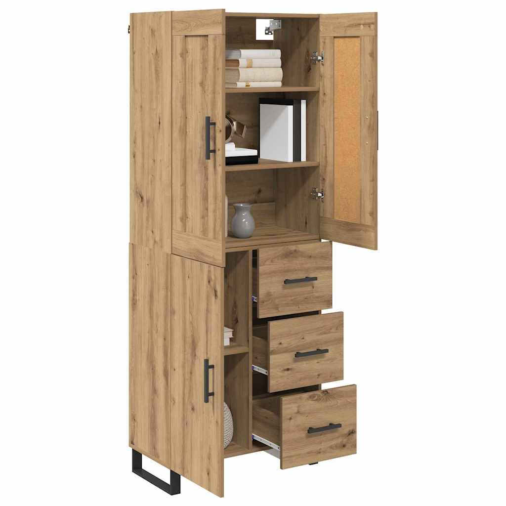 Highboard 2 pcs Artisan Oak 69.5 x 34 x 180 cm Engineered Wood