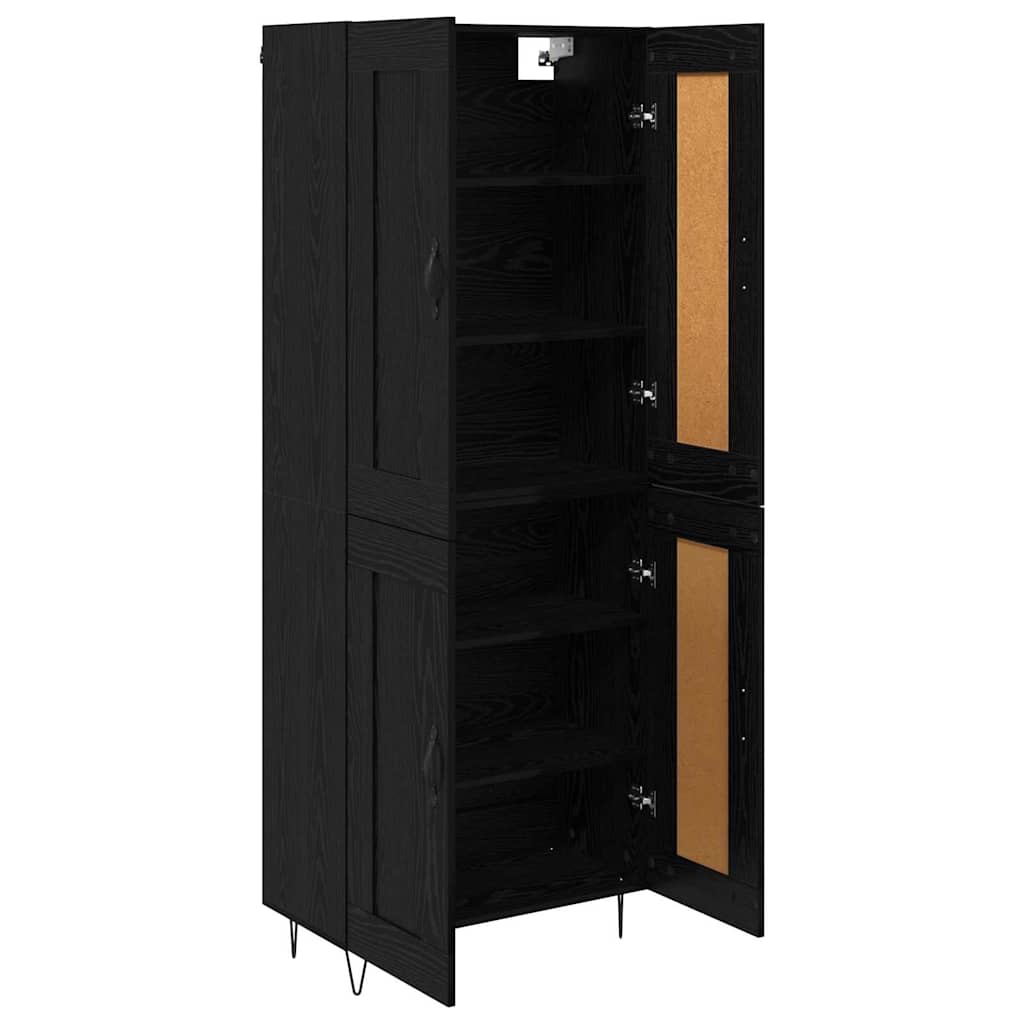 Highboard Black Oak 69.5 x 34 x 180 cm Engineered Wood