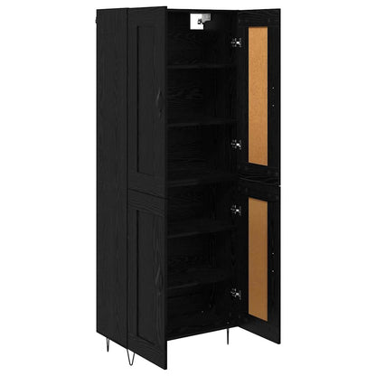 Highboard Black Oak 69.5 x 34 x 180 cm Engineered Wood