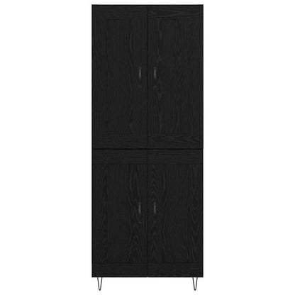 Highboard Black Oak 69.5 x 34 x 180 cm Engineered Wood