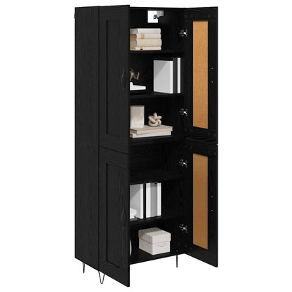 Highboard Black Oak 69.5 x 34 x 180 cm Engineered Wood
