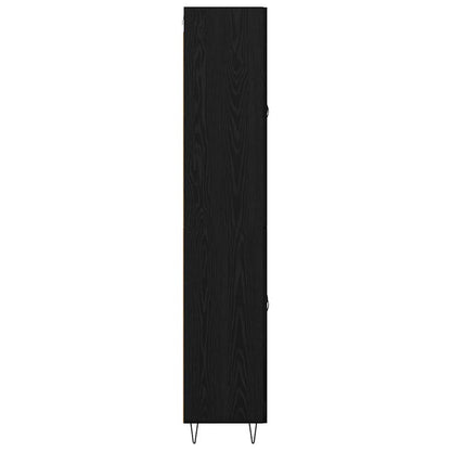 Highboard Black Oak 69.5 x 34 x 180 cm Engineered Wood