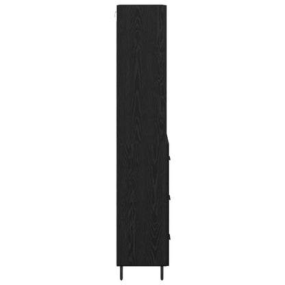 Highboard with Drawer Black Oak 69.5 x 34 x 180 cm