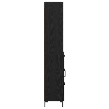 Highboard Black Oak 69.5 x 34 x 180 cm Engineered Wood
