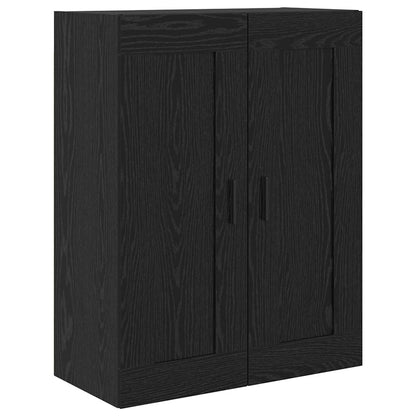 Highboard with Drawer 2 pcs Black Oak Engineered Wood