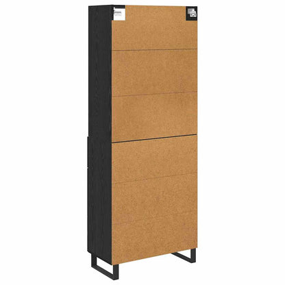 Highboard 2 pcs Black Oak 69.5 x 34 x 180 cm Engineered Wood