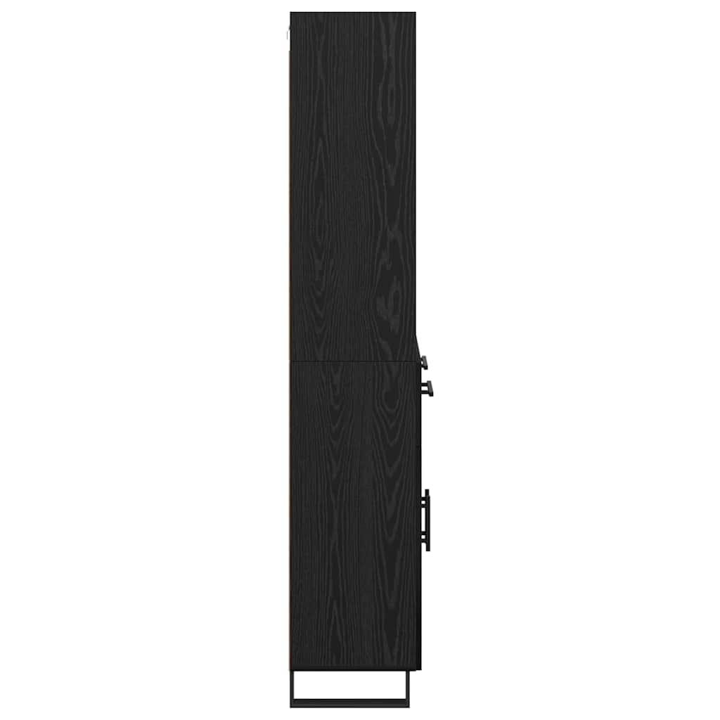 Highboard 2 pcs Black Oak 69.5 x 34 x 180 cm Engineered Wood