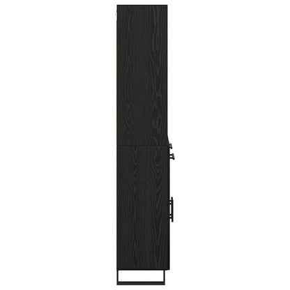 Highboard 2 pcs Black Oak 69.5 x 34 x 180 cm Engineered Wood