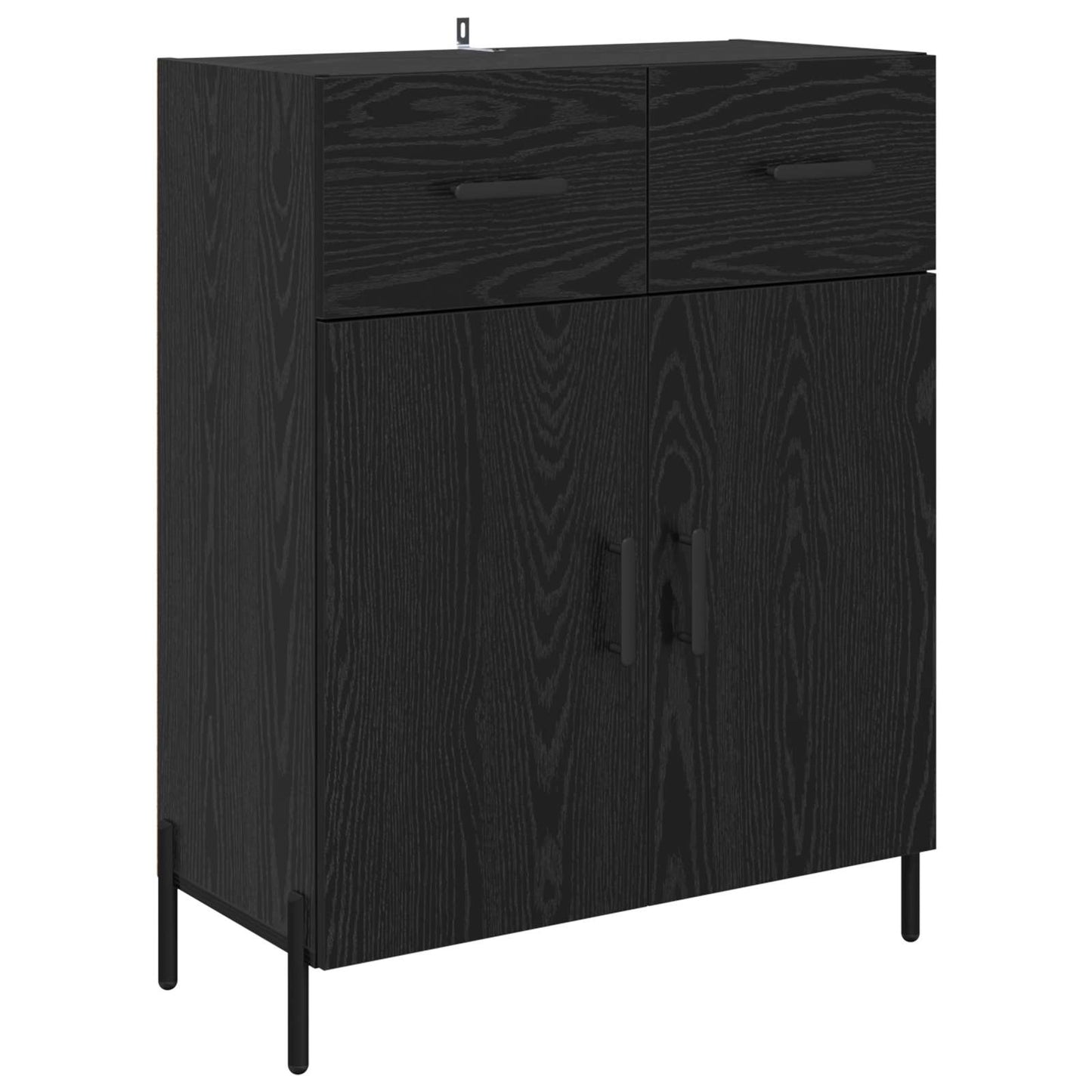Highboard Black oak 69.5 x 34 x 180 cm Engineered Wood