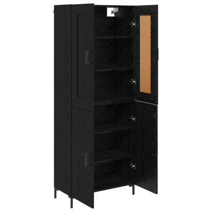 Highboard 2 pcs Black Oak 69.5 x 34 x 180 cm Engineered Wood