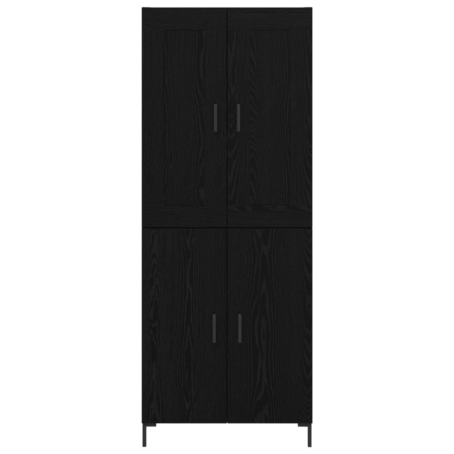 Highboard 2 pcs Black Oak 69.5 x 34 x 180 cm Engineered Wood