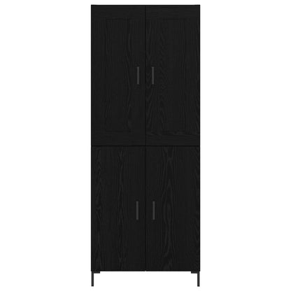 Highboard 2 pcs Black Oak 69.5 x 34 x 180 cm Engineered Wood