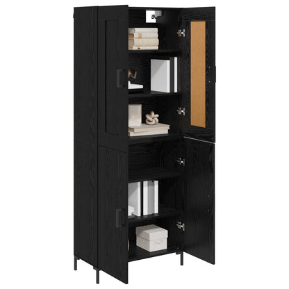 Highboard 2 pcs Black Oak 69.5 x 34 x 180 cm Engineered Wood