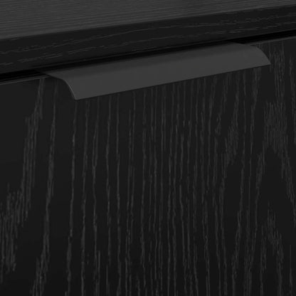 Bathroom Cabinet Set 3 pcs Black Oak Engineered Wood