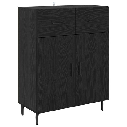 Highboard with Drawer Black Oak 69.5 x 34 x 180 cm