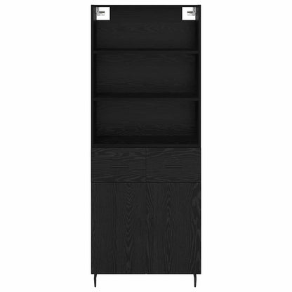 Highboard with Drawer Black Oak 69.5 x 34 x 180 cm