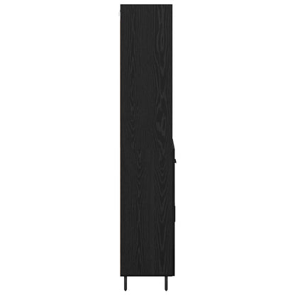 Highboard with Drawer Black Oak 69.5 x 34 x 180 cm