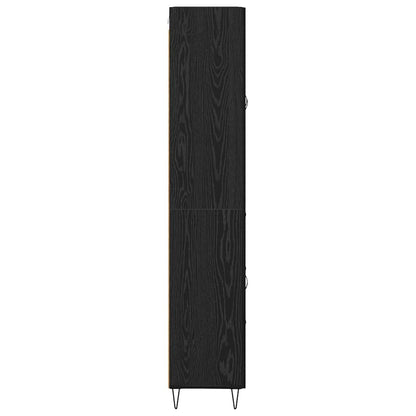 Highboard Black Oak 69.5 x 34 x 180 cm Engineered Wood