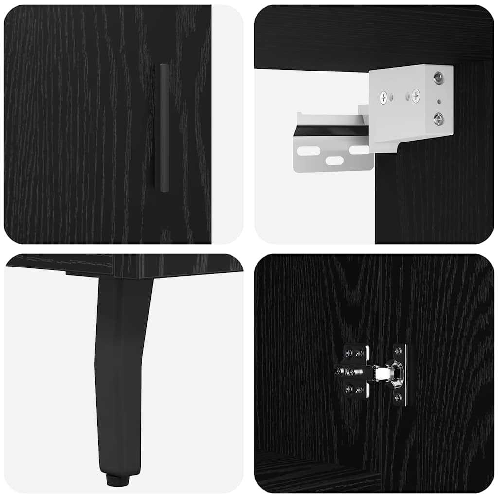 Highboard Black Oak 69.5 x 34 x 180 cm