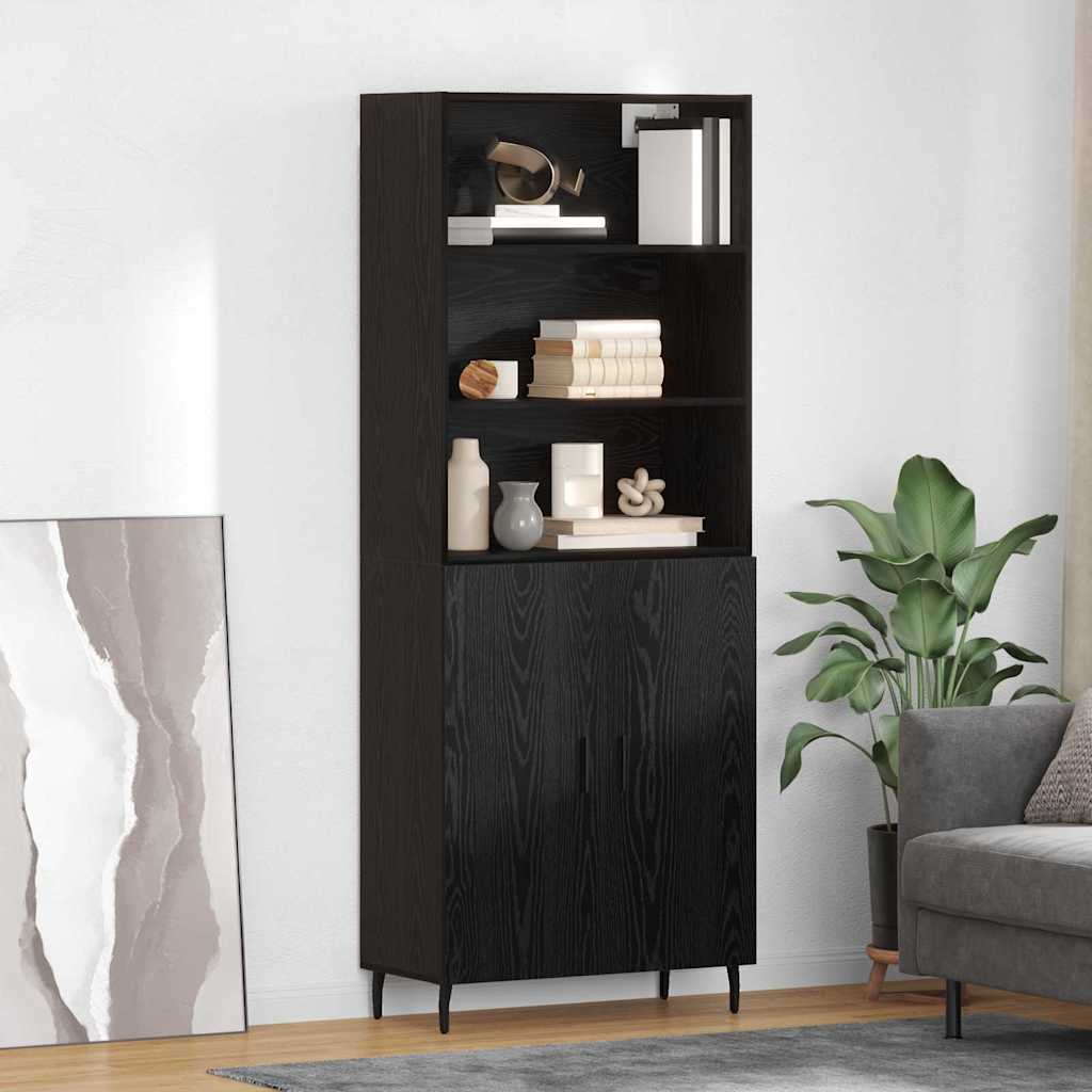 Highboard Black Oak 69.5 x 34 x 180 cm