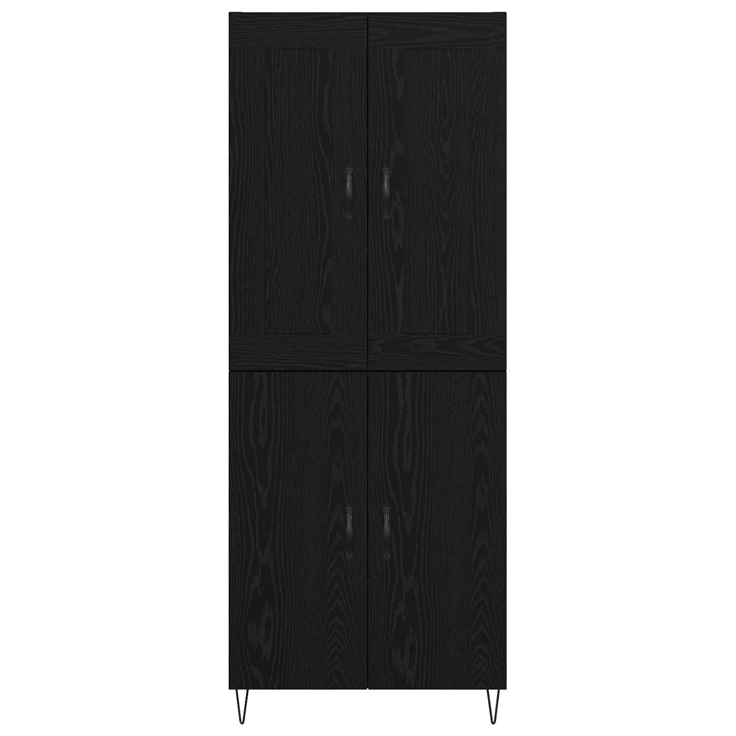 Highboard Black Oak 69.5 x 34 x 180 cm Engineered Wood