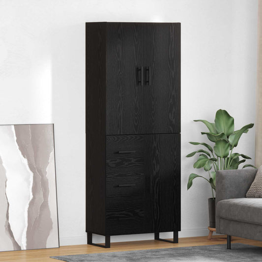 Highboard 2 pcs Black Oak 69.5 x 34 x 180 cm