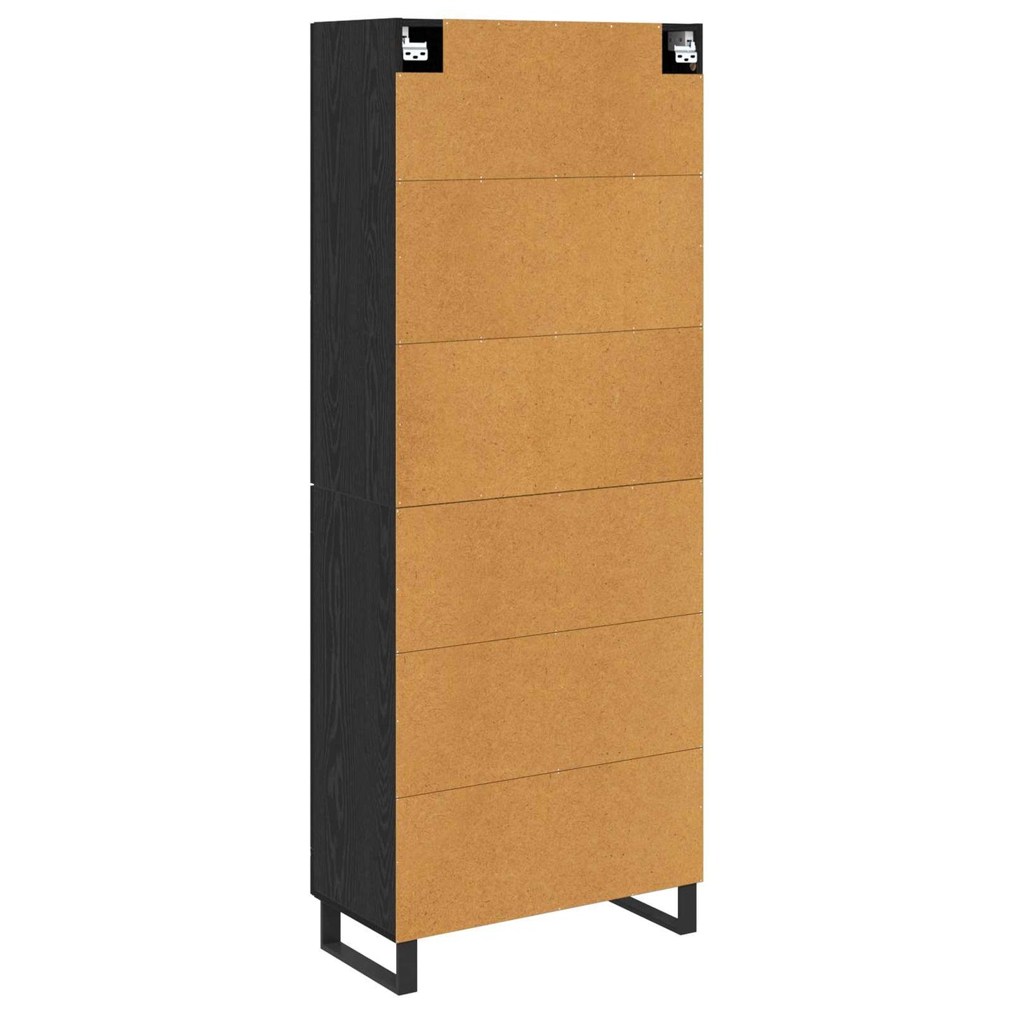 Highboard with Drawer 2 pcs Black Oak 69.5 x 34 x 180 cm