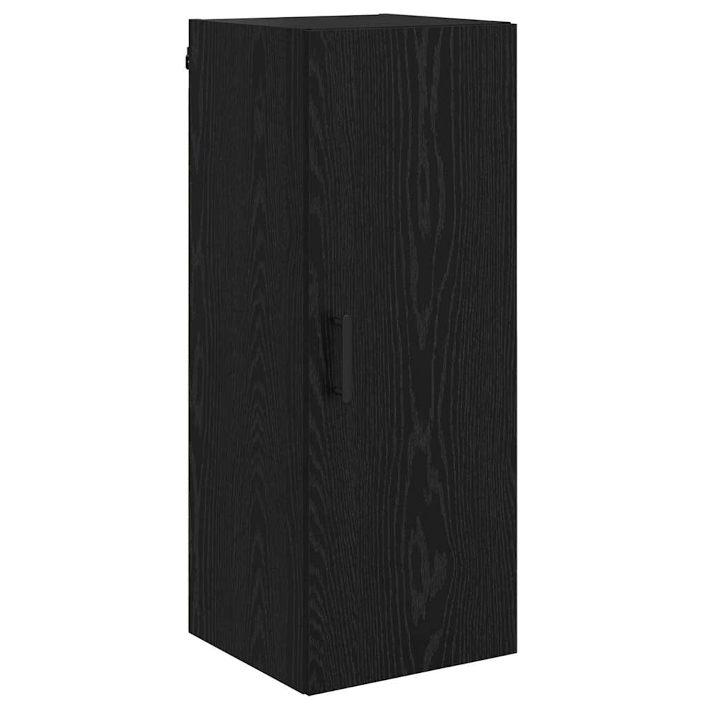 Highboard Black Oak 34.5 x 34 x 180 cm Engineered Wood