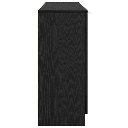 Sideboard with Drawer 3 pcs Black oak Engineered Wood
