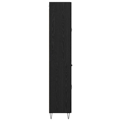 Highboard Black Oak 69.5 x 34 x 180 cm Engineered Wood